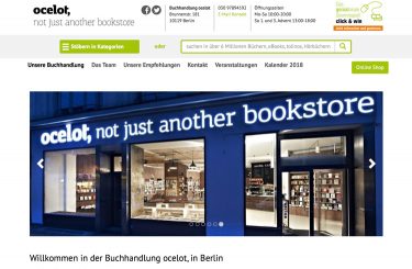 Feel Good Places auf ohhhsorelaxed.com : Ocelot Berlin. Die Wohlfühlbuchhandlung.